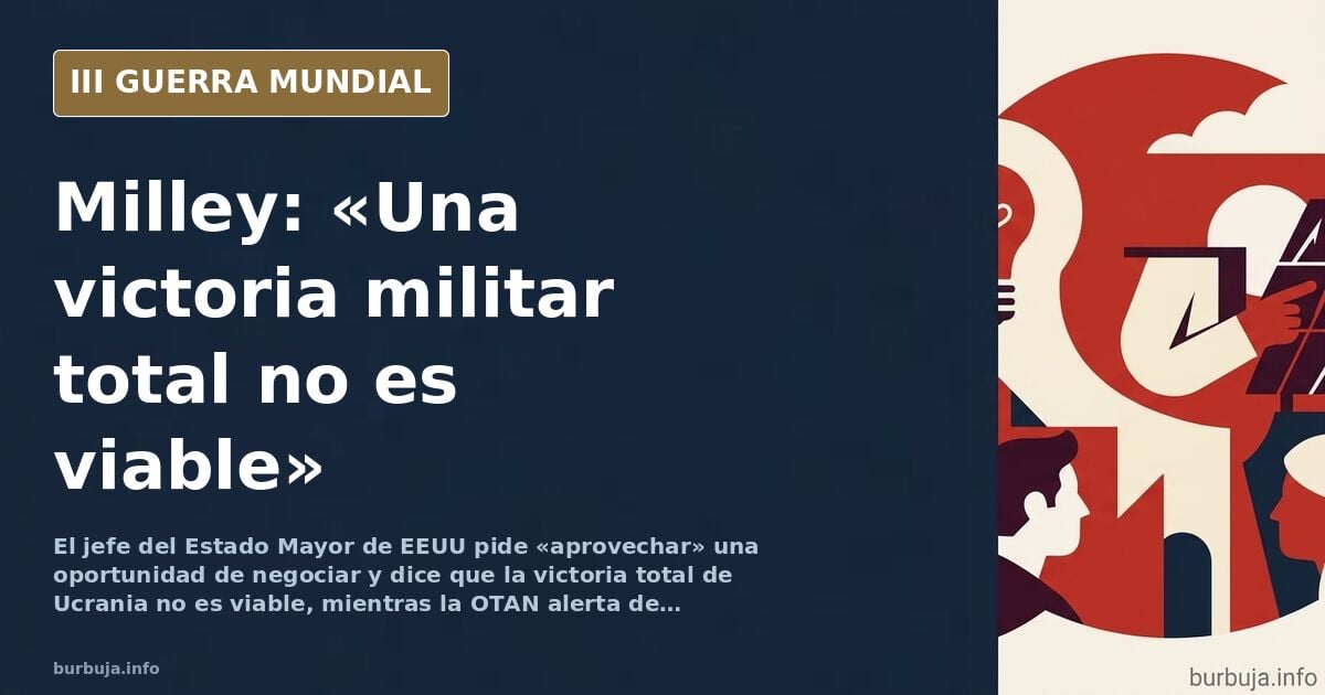 Silueta de un general ante un mapa de Ucrania con líneas de frente y columnas de humo en el horizonte