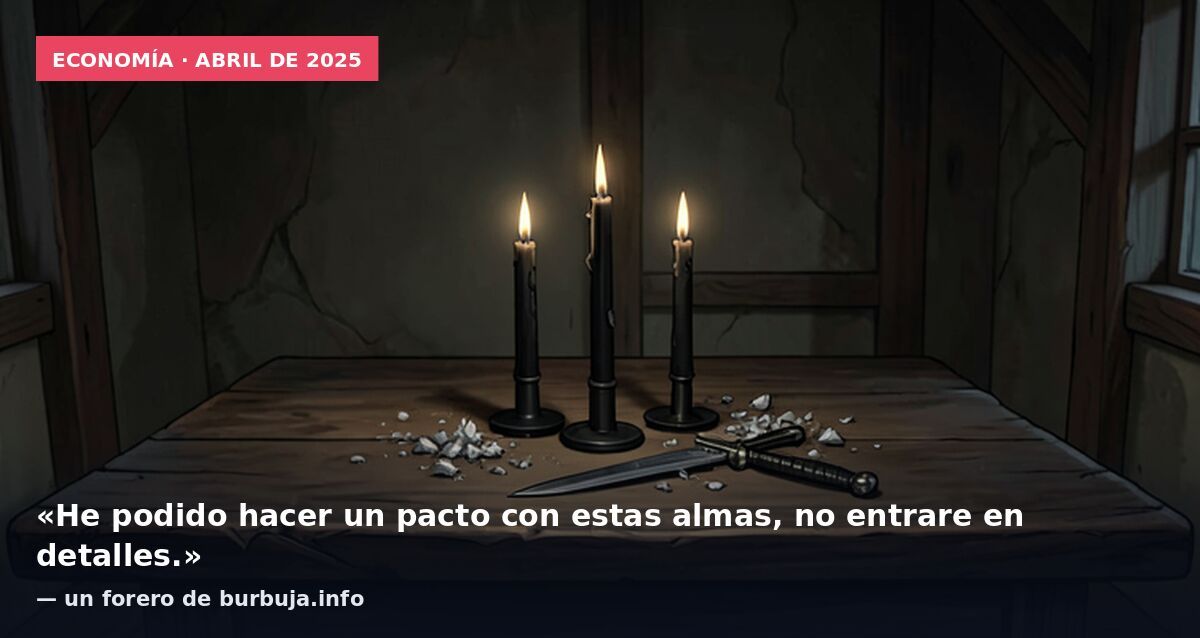 Economía · abril de 2025: «He podido hacer un pacto con estas almas, no entrare en detalles.» — un forero de burbuja.info