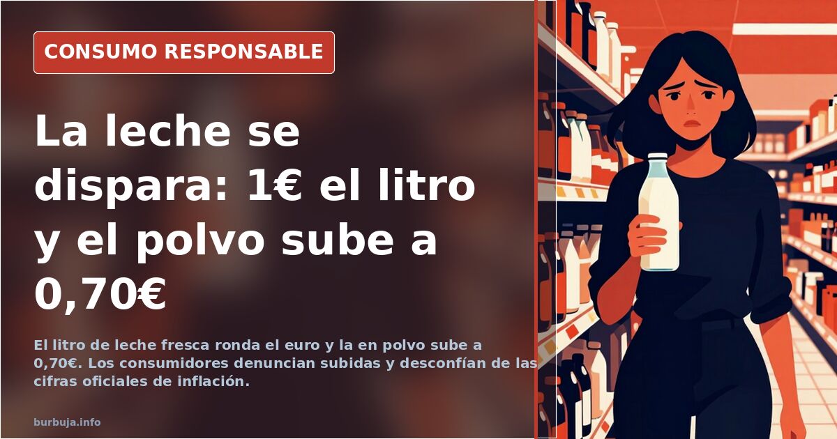 La leche sube: fresca a 1€ y en polvo a 0,70€ el litro