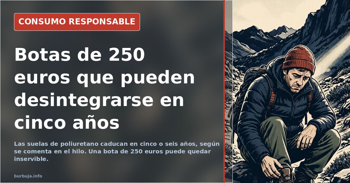 Suelas de poliuretano: el punto débil de muchas botas de montaña