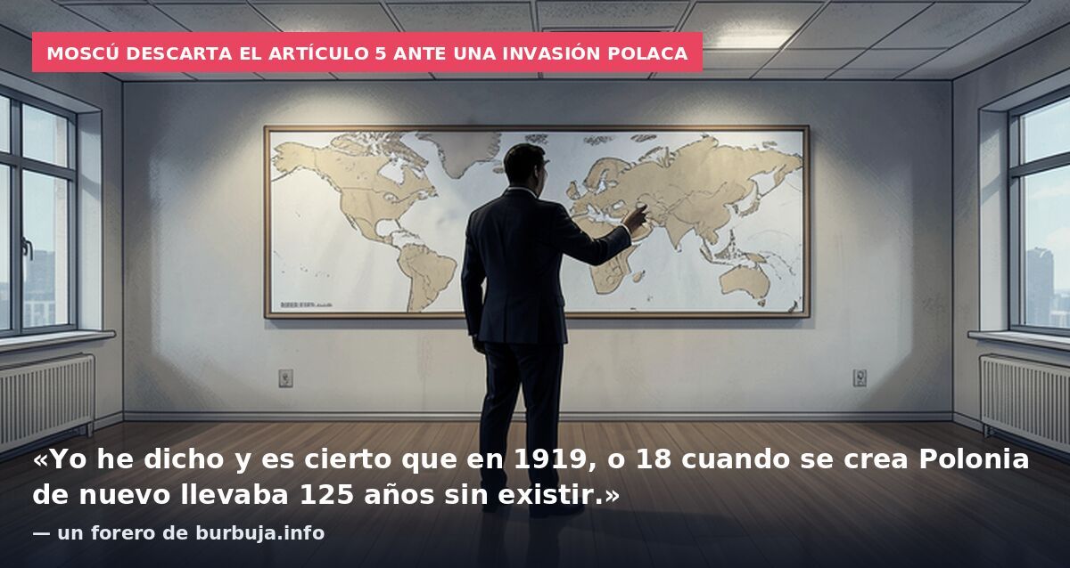 Moscú descarta el artículo 5 ante una invasión polaca: «Yo he dicho y es cierto que en 1919, o 18 cuando se crea Polonia de nuevo llevaba 125 años sin existir.» — un forero de burbuja.info