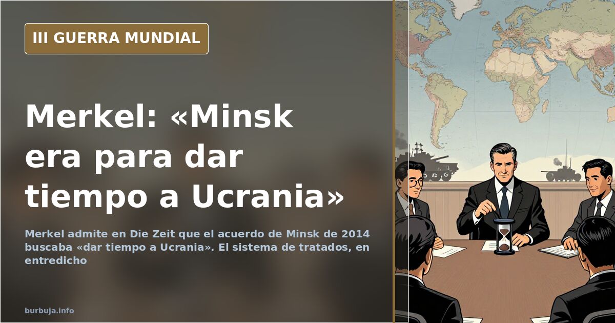 Merkel admite que el acuerdo de Minsk era para ganar tiempo