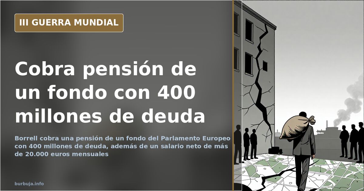 Silueta de un dirigente europeo ante un mapa de Bruselas con cifras de deuda de un fondo de pensiones marcadas en rojo