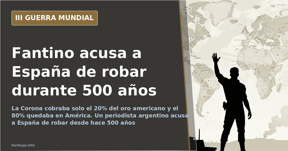 Presentador argentino gesticulando ante un mapa del imperio español en América durante una retransmisión de fútbol