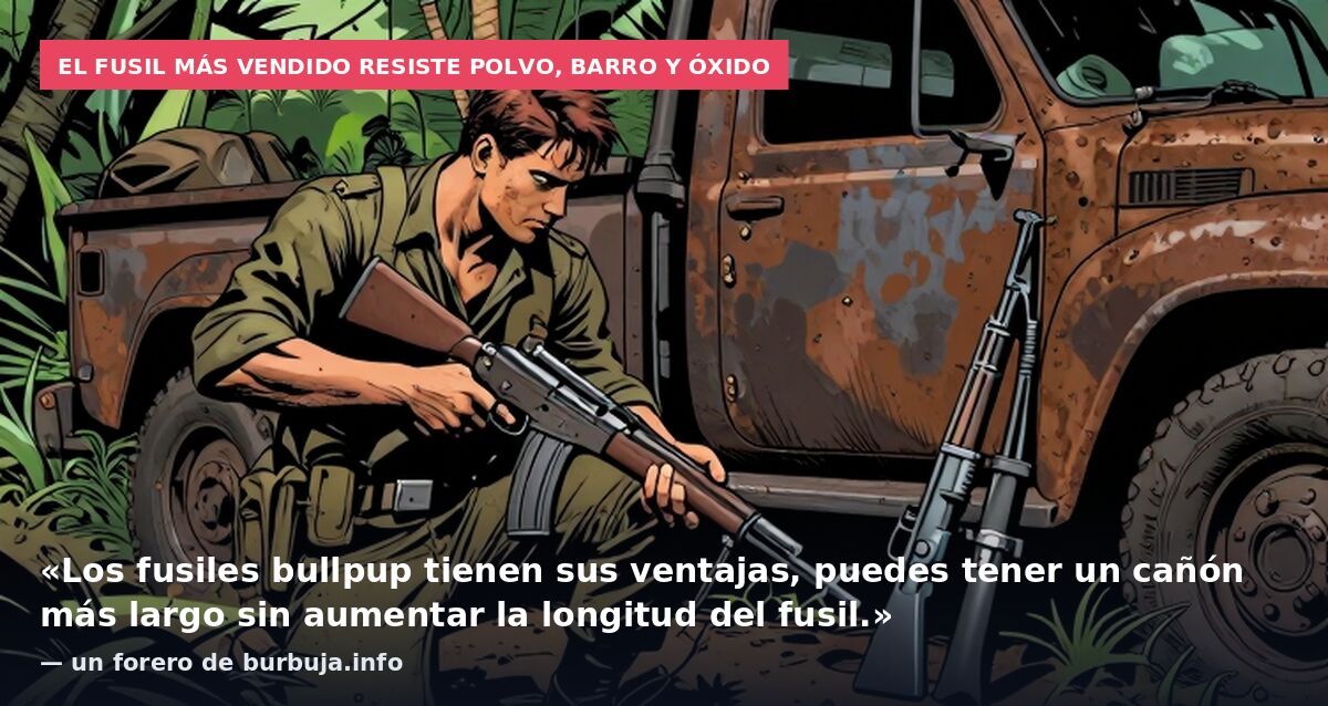 El fusil más vendido resiste polvo, barro y óxido: «Los fusiles bullpup tienen sus ventajas, puedes tener un cañón más largo sin aumentar la longitud del fusil.» — un forero de burbuja.info