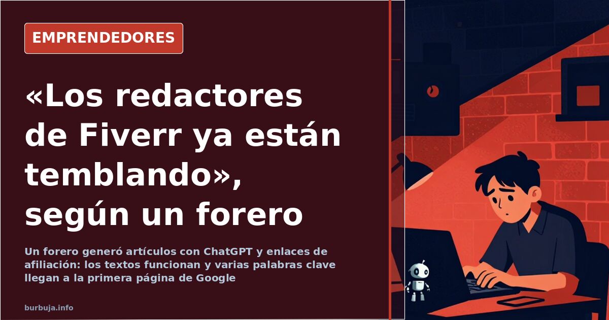 Pantalla de ordenador mostrando una herramienta de inteligencia artificial generando artículos para ganar dinero online