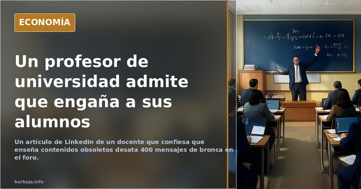 Querido alumno universitario de grado: Te estamos engañando
