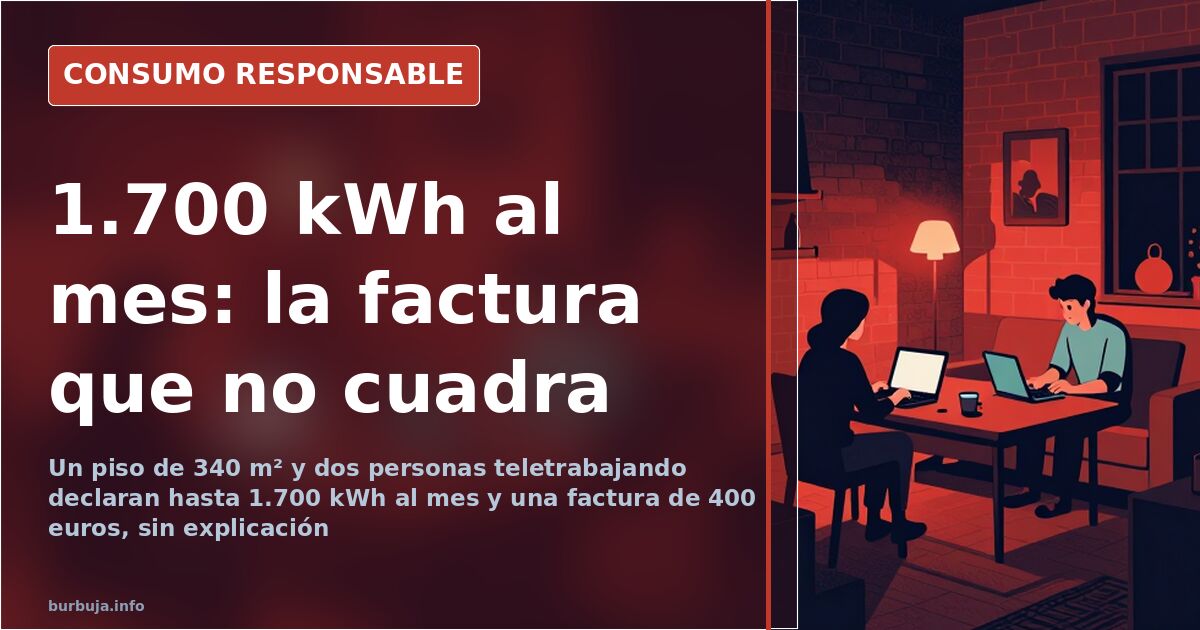 1.700 kWh al mes para dos personas: la factura que nadie explica