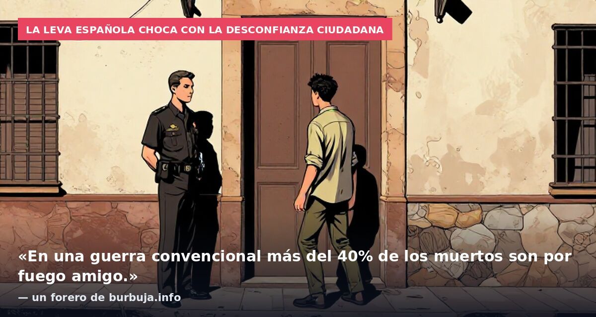 La leva española choca con la desconfianza ciudadana: «En una guerra convencional más del 40% de los muertos son por fuego amigo.» — un forero de burbuja.info