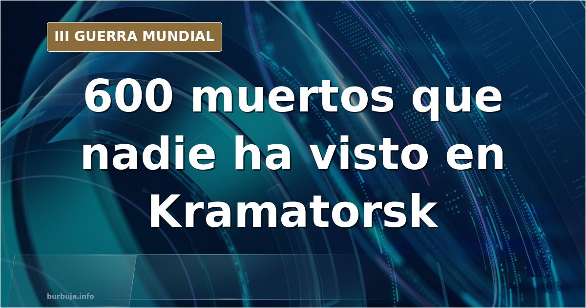 Edificio dañado y cráter de misil en Kramatorsk tras el ataque ruso de represalia