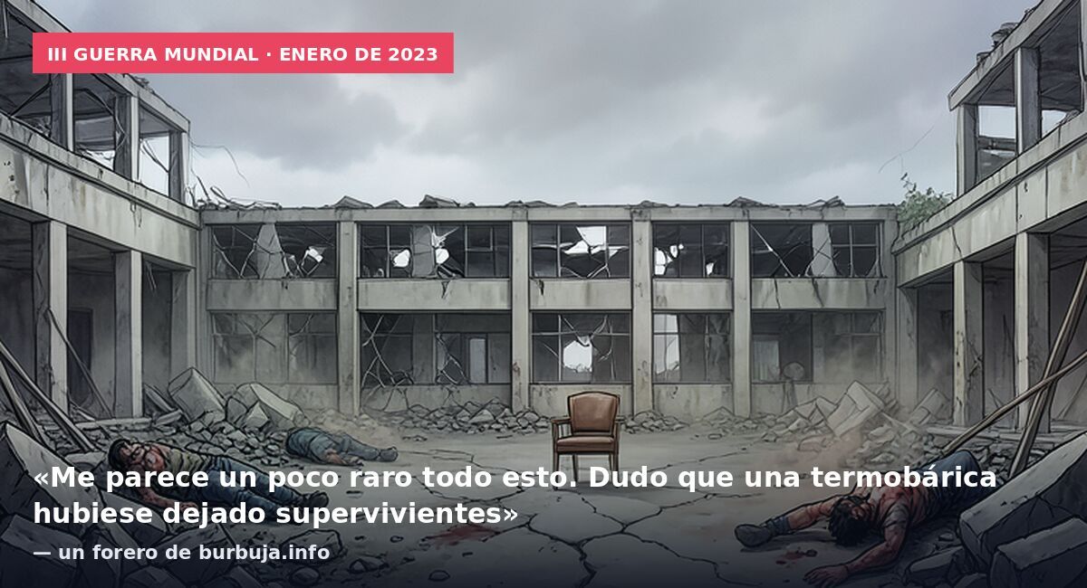 III Guerra Mundial · enero de 2023: «Me parece un poco raro todo esto. Dudo que una termobárica hubiese dejado supervivientes» — un forero de burbuja.info