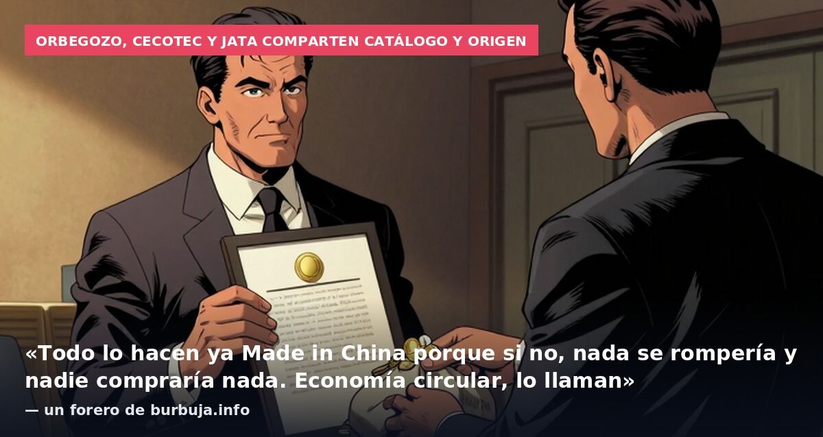 Orbegozo, Cecotec y Jata comparten catálogo y origen: «Todo lo hacen ya Made in China porque si no, nada se rompería y nadie compraría nada. Economía circular, lo llaman» — un forero de burbuja.info