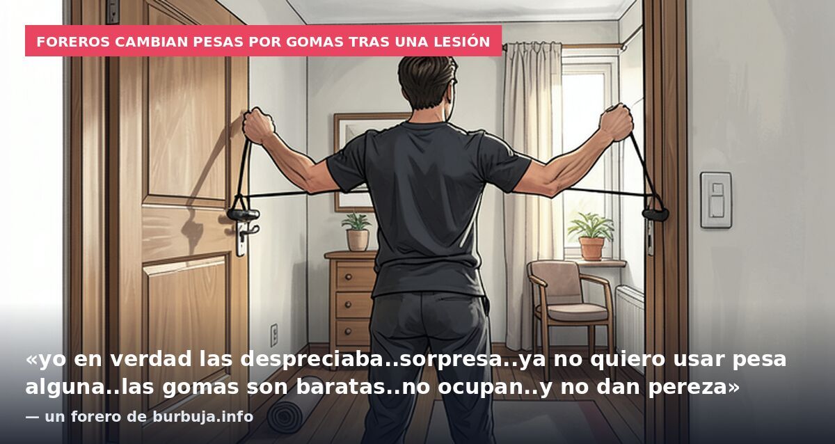 Foreros cambian pesas por gomas tras una lesión: «yo en verdad las despreciaba..sorpresa..ya no quiero usar pesa alguna..las gomas son baratas..no ocupan..y no dan pereza» — un forero de burbuja.info