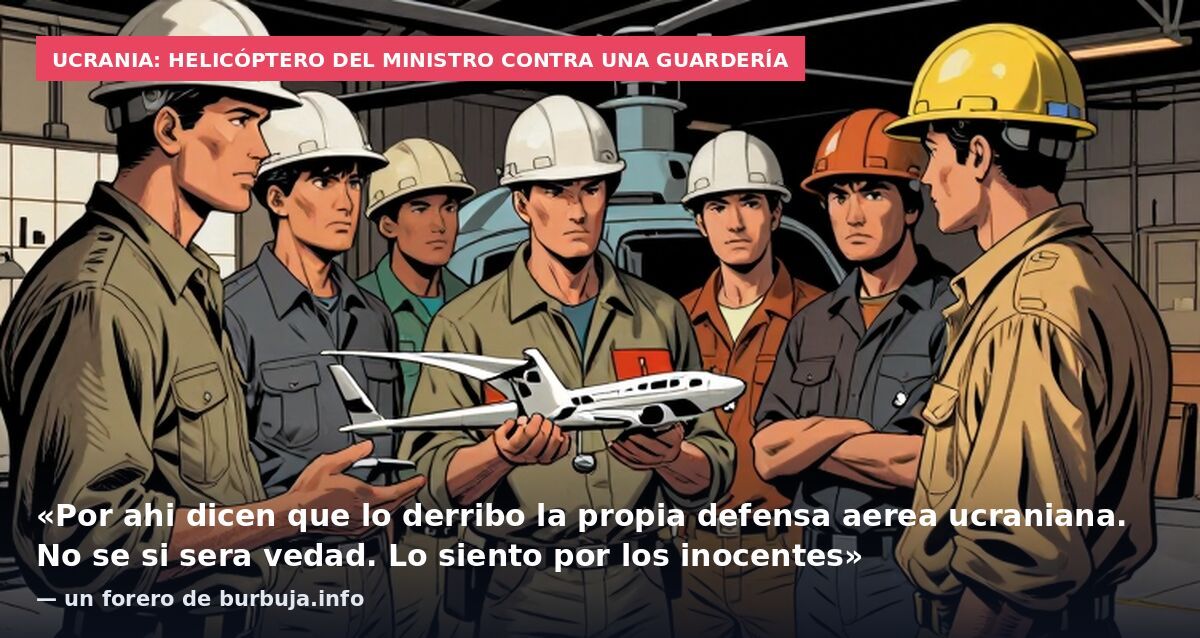 Ucrania: helicóptero del ministro contra una guardería: «Por ahi dicen que lo derribo la propia defensa aerea ucraniana. No se si sera vedad. Lo siento por los inocentes» — un forero de burbuja.info