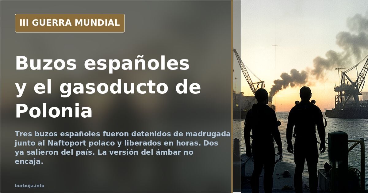 Tres buzos españoles, detenidos y liberados en el Báltico