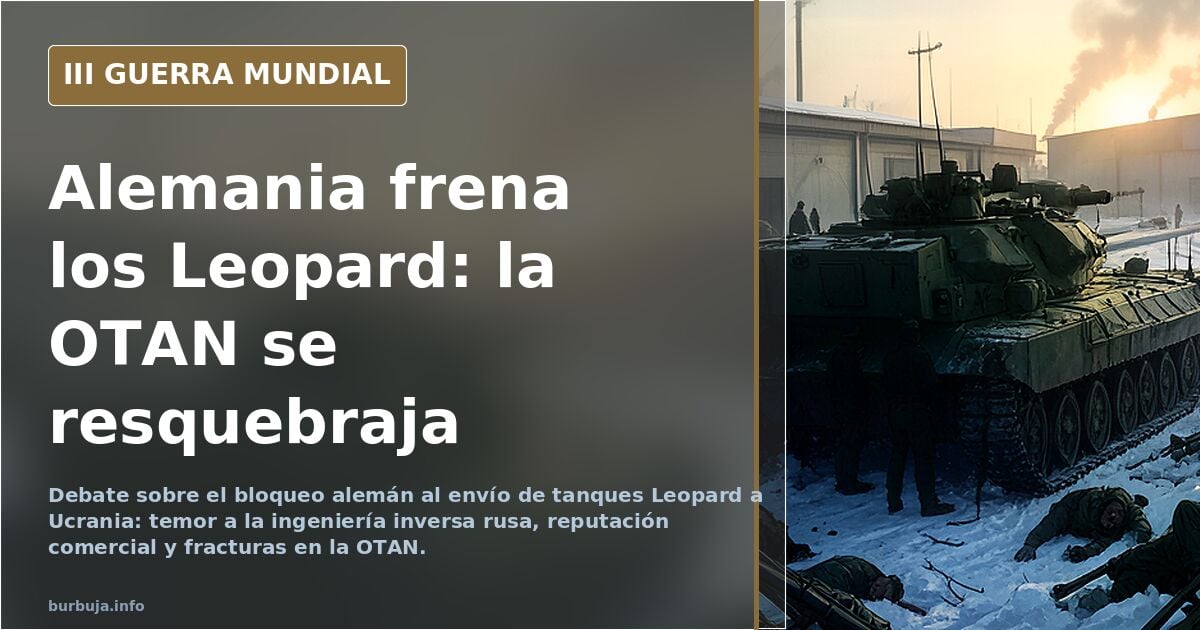 Deutschland bremst die Leopard-Panzer und legt die Risse in der NATO offen