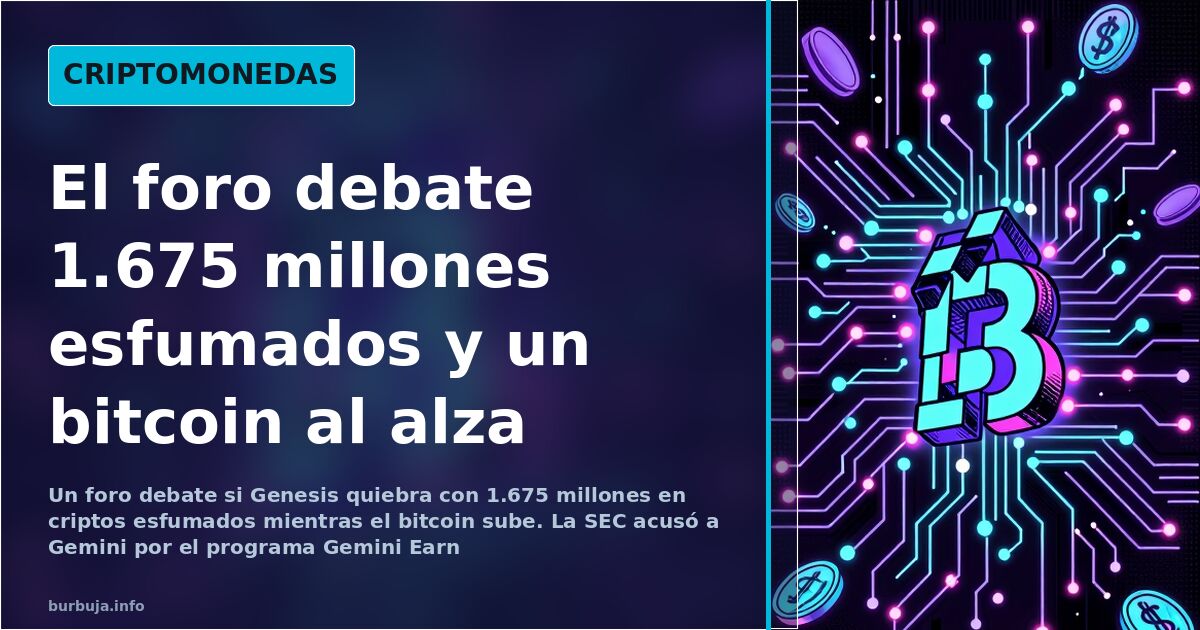 ¿Quiebra Genesis con 1.675 millones esfumados y el bitcoin sube?
