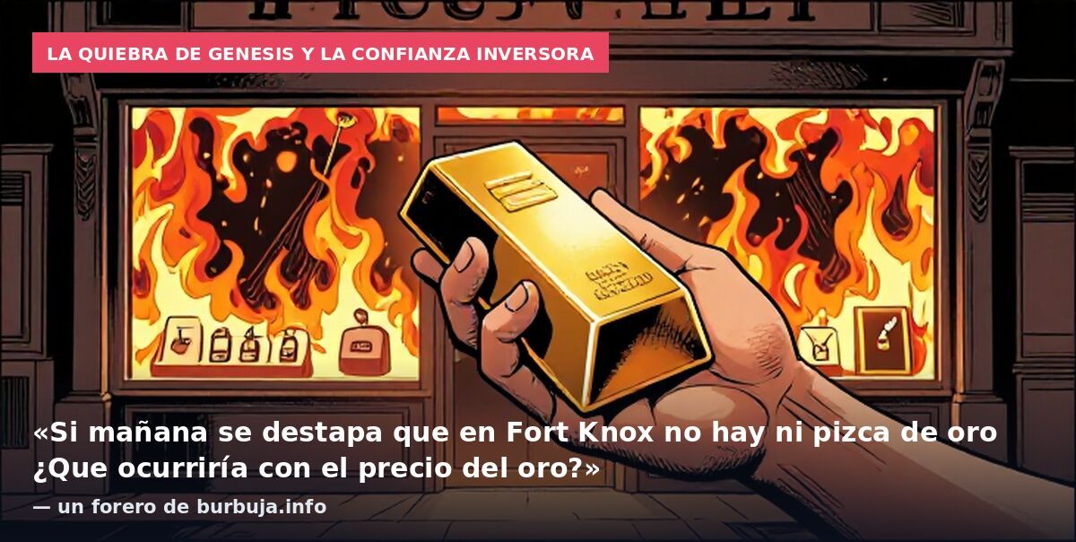La quiebra de Genesis y la confianza inversora: «Si mañana se destapa que en Fort Knox no hay ni pizca de oro ¿Que ocurriría con el precio del oro?» — un forero de burbuja.info