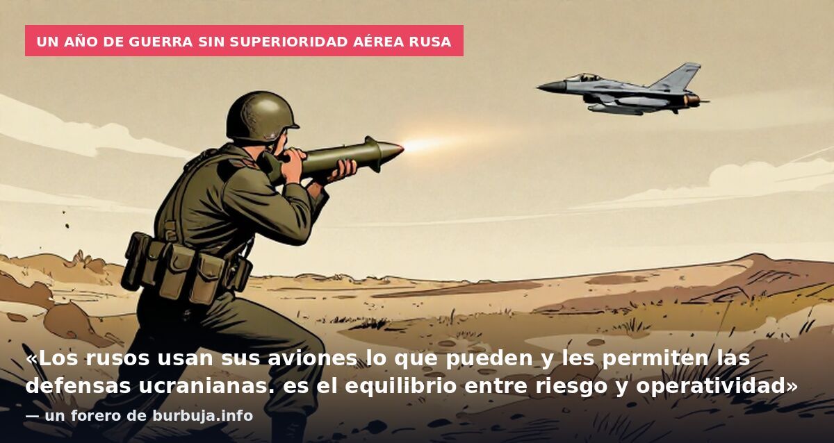 Un año de guerra sin superioridad aérea rusa: «Los rusos usan sus aviones lo que pueden y les permiten las defensas ucranianas. es el equilibrio entre riesgo y operatividad» — un forero de burbuja.info