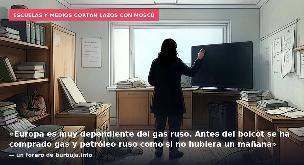 Escuelas y medios cortan lazos con Moscú: «Europa es muy dependiente del gas ruso. Antes del boicot se ha comprado gas y petróleo ruso como si no hubiera un mañana» — un forero de burbuja.info