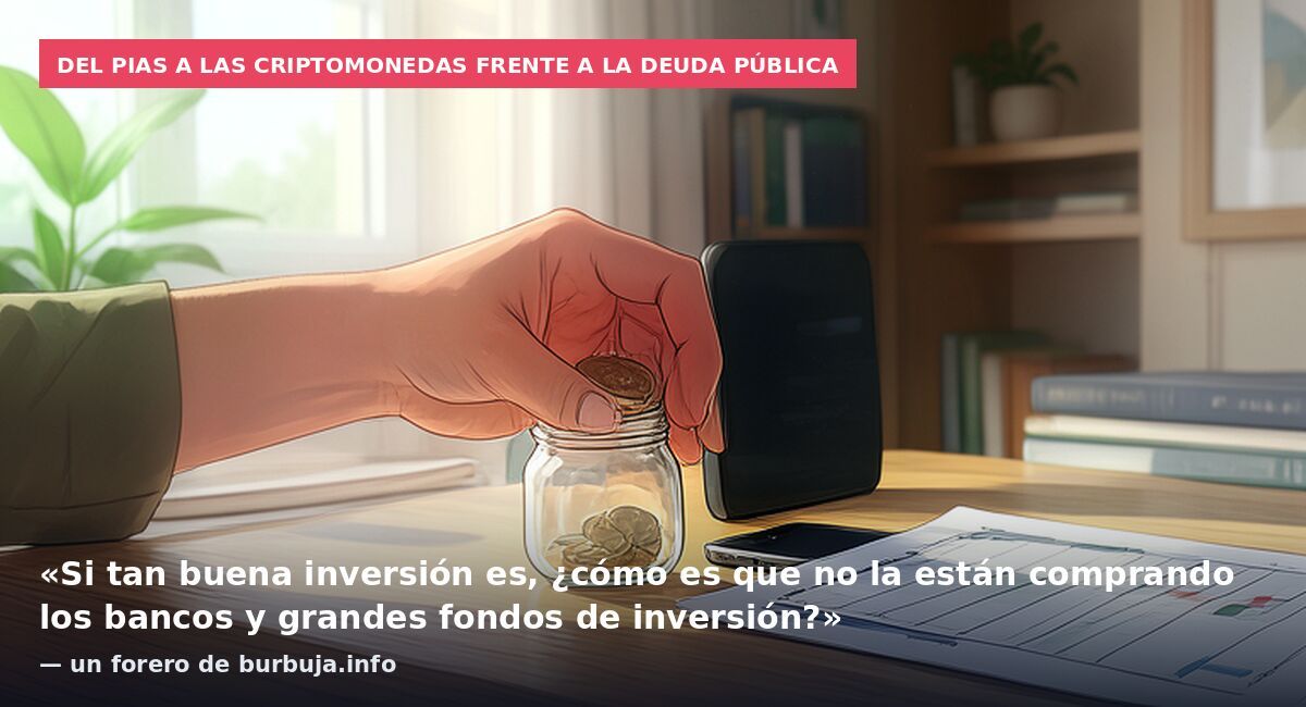 Del PIAS a las criptomonedas frente a la deuda pública: «Si tan buena inversión es, ¿cómo es que no la están comprando los bancos y grandes fondos de inversión?» — un forero de burbuja.info