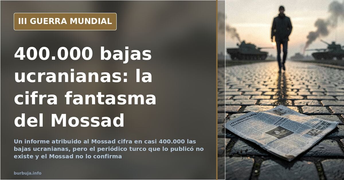 Mossad and the 400,000 Ukrainian casualties: the figure nobody signed off on