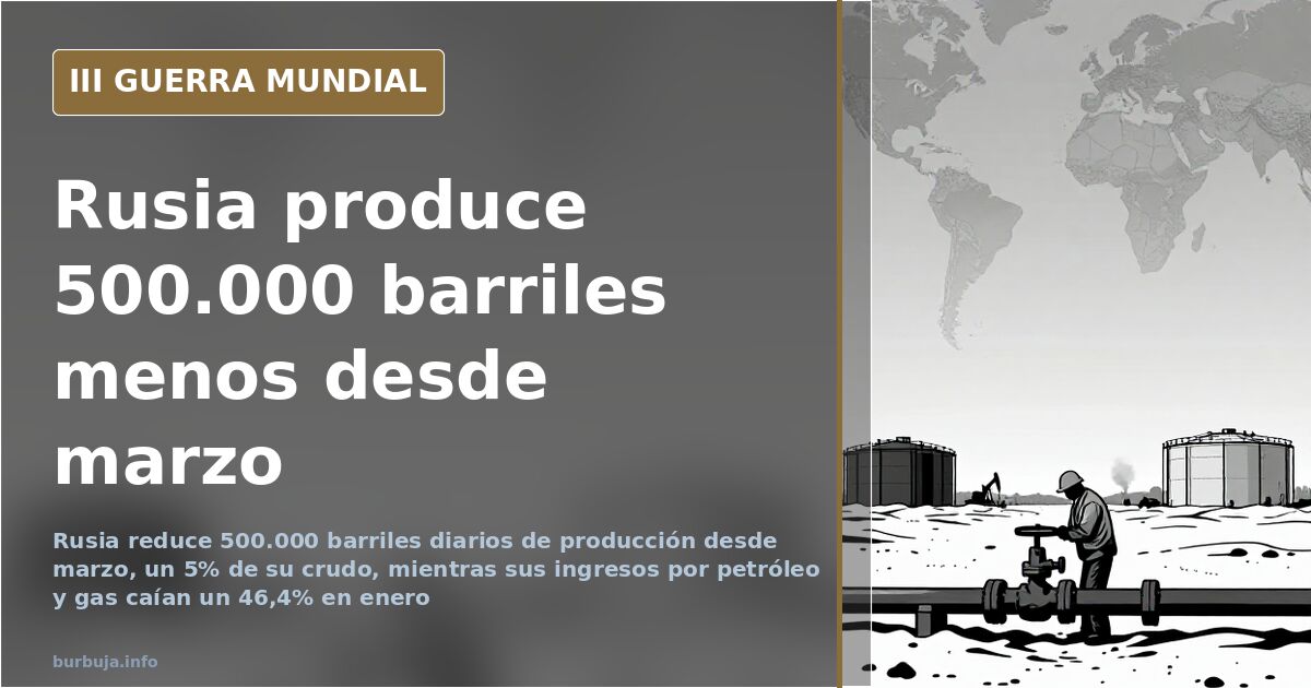 Instalaciones petrolíferas y mapa de rutas del crudo ruso hacia Asia, en tonos desaturados