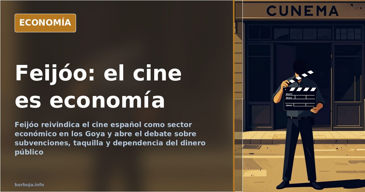 Feijóo reivindica el cine español como economía en los Goya