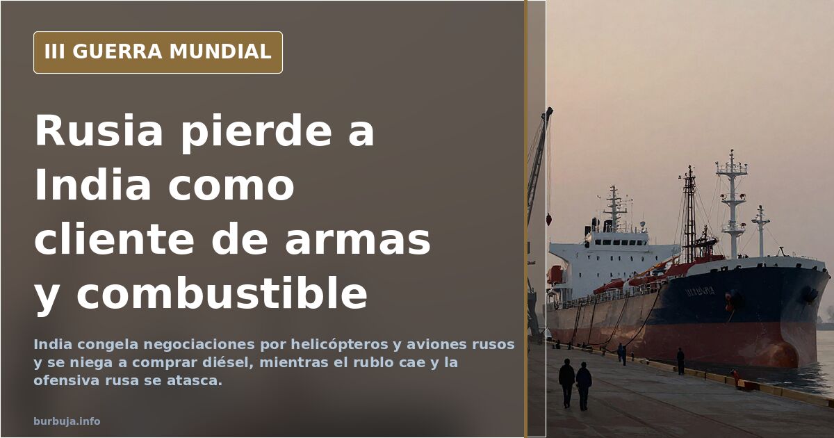 Rusia pierde a India como cliente de armas y combustible