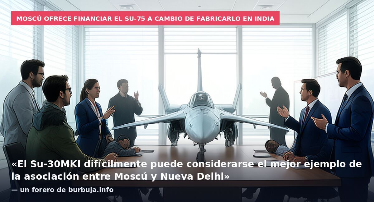 Moscú ofrece financiar el Su-75 a cambio de fabricarlo en India: «El Su-30MKI difícilmente puede considerarse el mejor ejemplo de la asociación entre Moscú y Nueva Delhi» — un forero de burbuja.info