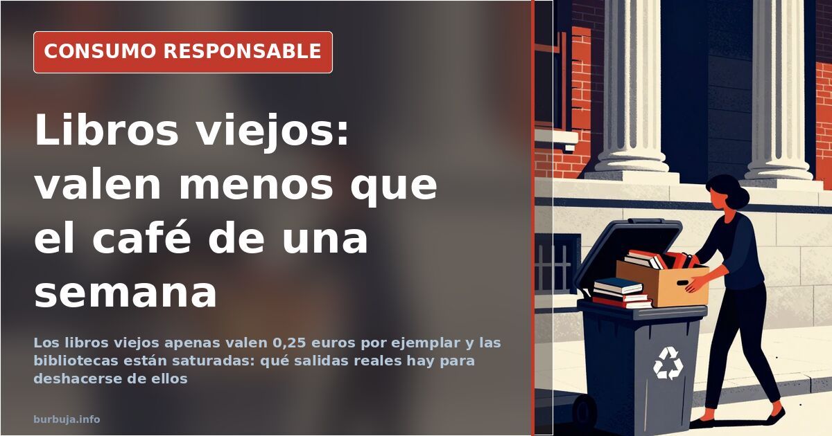 Qué hacer con libros viejos: de 0,25€ a 4 céntimos el kilo