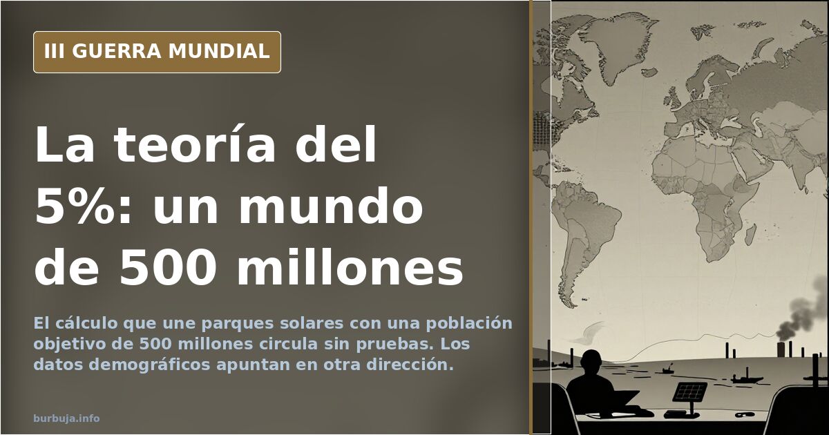 Tesis del plan del 5%: dejar el mundo en 500 millones