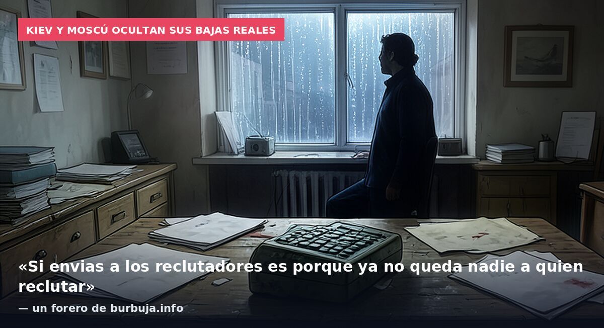 Kiev y Moscú ocultan sus bajas reales: «Si envias a los reclutadores es porque ya no queda nadie a quien reclutar» — un forero de burbuja.info