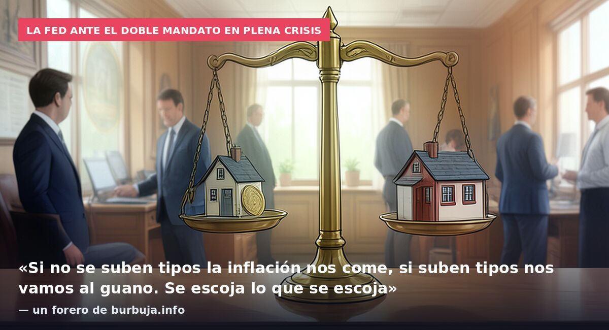 La Fed ante el doble mandato en plena crisis: «Si no se suben tipos la inflación nos come, si suben tipos nos vamos al guano. Se escoja lo que se escoja» — un forero de burbuja.info