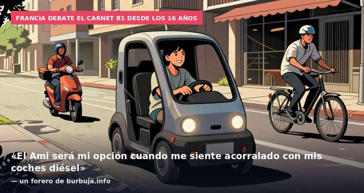 Francia debate el carnet B1 desde los 16 años: «El Ami será mi opción cuando me siente acorralado con mis coches diésel» — un forero de burbuja.info