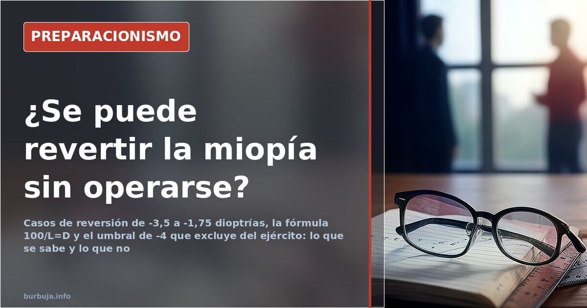 Miopía sin gafas: el debate sobre revertirla y sus límites reales