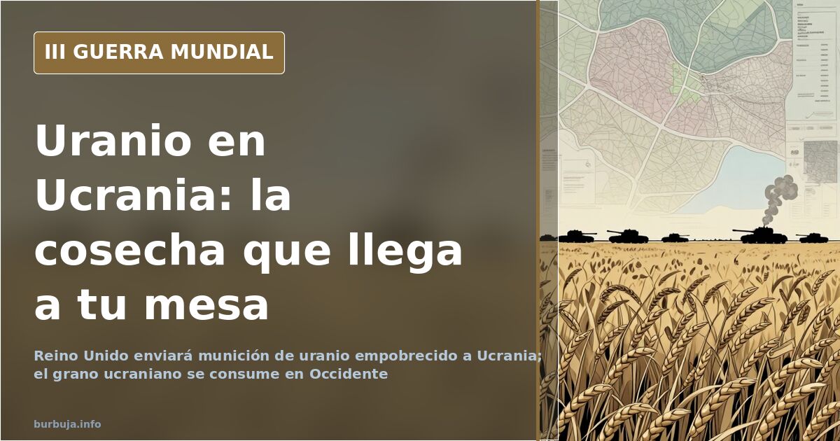 Uranio empobrecido en Ucrania: el grano que acaba en Occidente