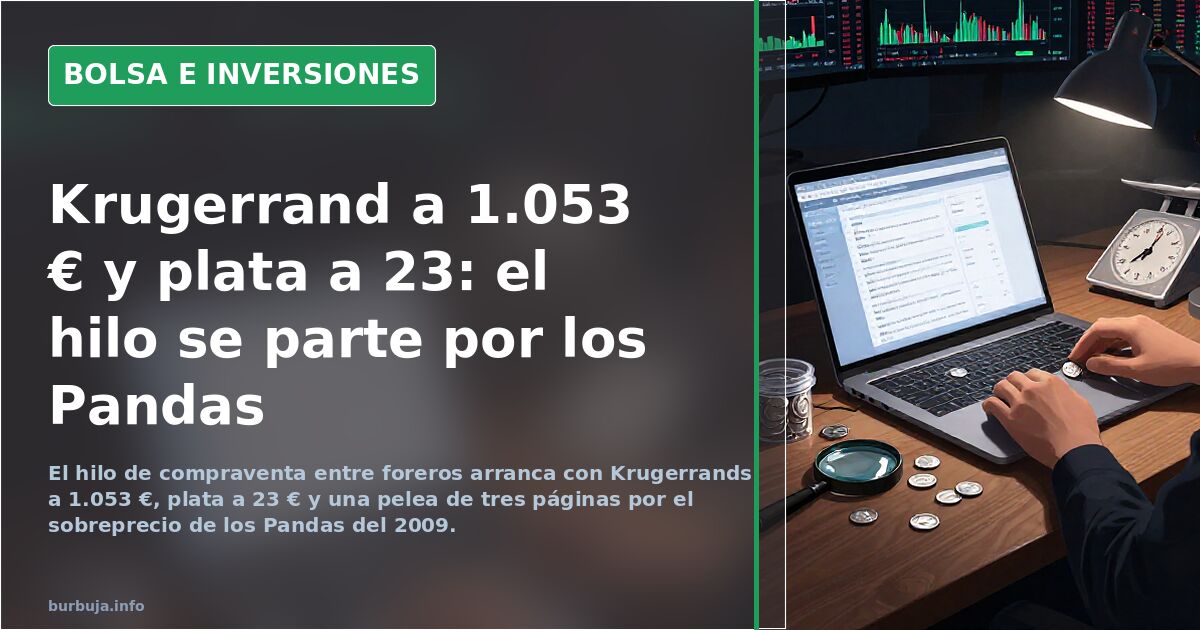 Krugerrand a 1.053 € y plata a 23: el hilo se parte por los Pandas