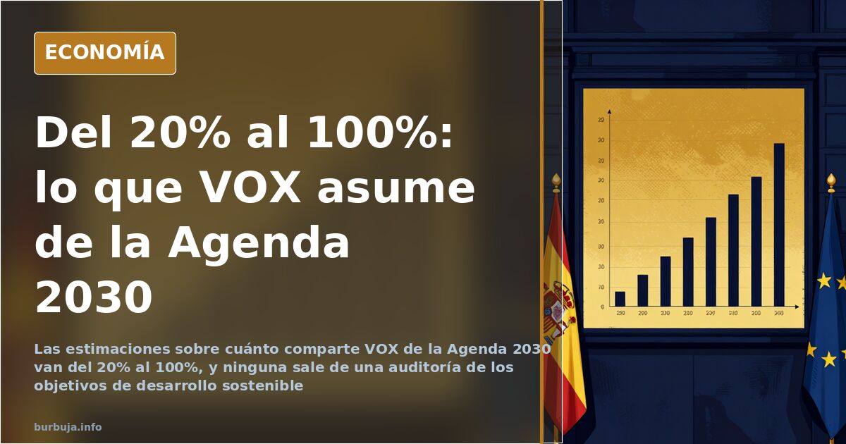 Atrio institucional con banderas de España y la Unión Europea y una pantalla que muestra un gráfico de porcentajes sobre la A