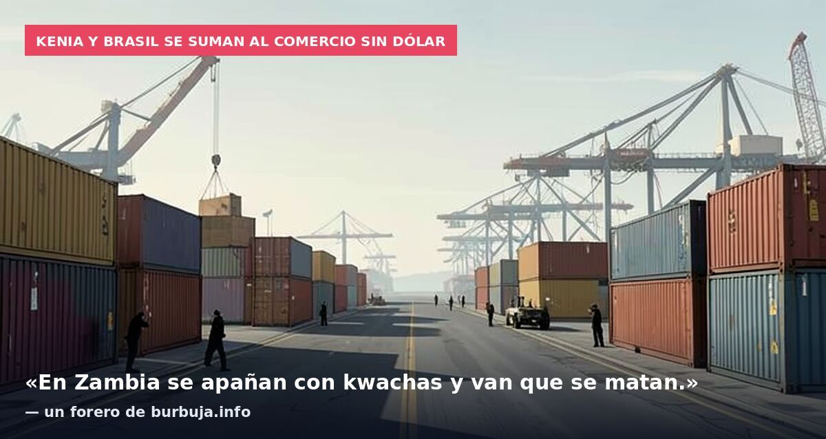 Kenia y Brasil se suman al comercio sin dólar: «En Zambia se apañan con kwachas y van que se matan.» — un forero de burbuja.info