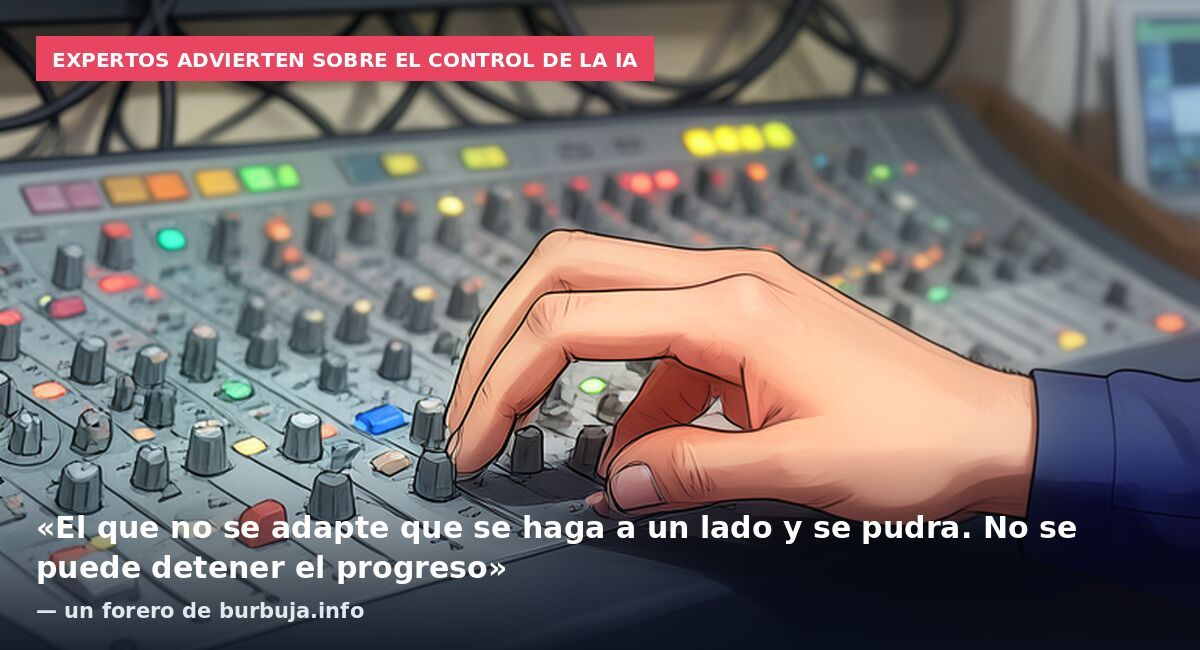 Expertos advierten sobre el control de la IA: «El que no se adapte que se haga a un lado y se pudra. No se puede detener el progreso» — un forero de burbuja.info