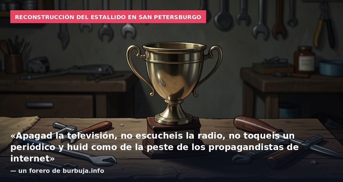 Reconstrucción del estallido en San Petersburgo: «Apagad la televisión, no escucheis la radio, no toqueis un periódico y huid como de la peste de los propagandistas de internet» — un forero de burbuja.info