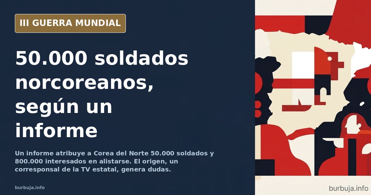 Ilustración sobre el posible envío de 50.000 soldados norcoreanos para apoyar a Rusia en la guerra de Ucrania