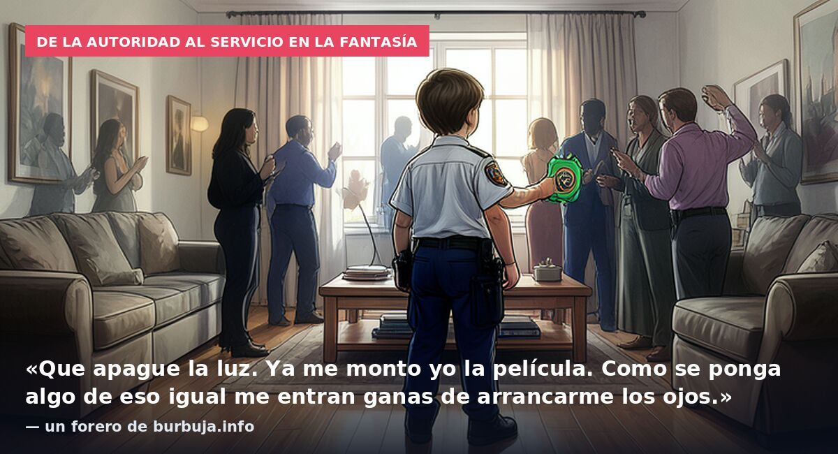 De la autoridad al servicio en la fantasía: «Que apague la luz. Ya me monto yo la película. Como se ponga algo de eso igual me entran ganas de arrancarme los ojos.» — un forero de burbuja.info