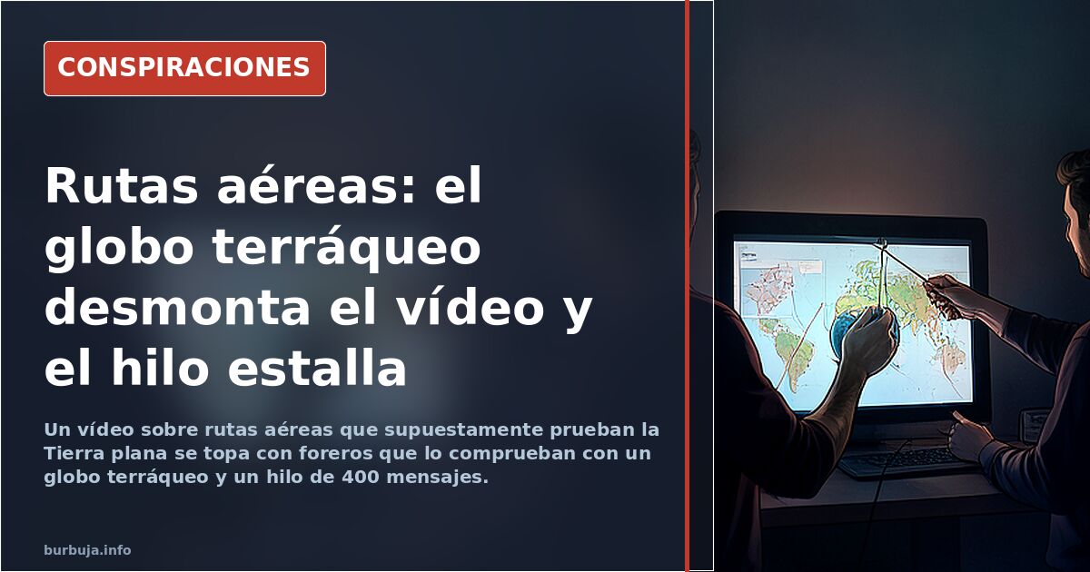 Rutas aéreas: el globo terráqueo desmonta el vídeo y el hilo estalla