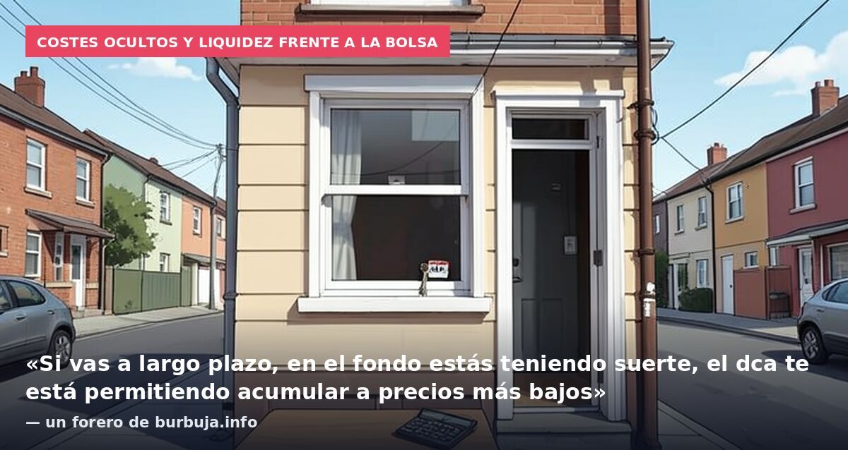 Costes ocultos y liquidez frente a la bolsa: «Si vas a largo plazo, en el fondo estás teniendo suerte, el dca te está permitiendo acumular a precios más bajos» — un forero de burbuja.info
