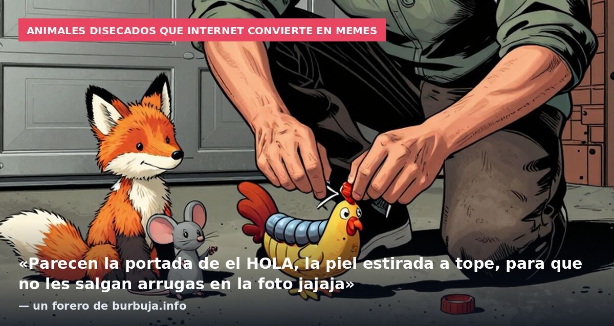 Animales disecados que internet convierte en memes: «Parecen la portada de el HOLA, la piel estirada a tope, para que no les salgan arrugas en la foto jajaja» — un forero de burbuja.info