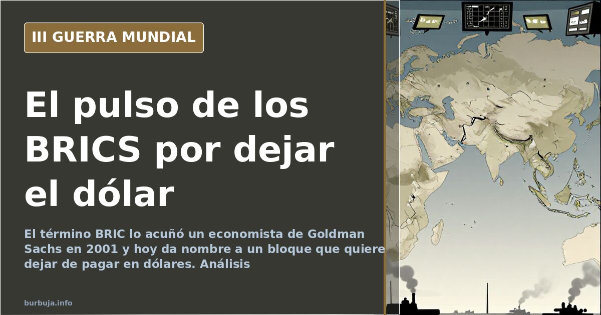 Mapa de Eurasia desaturado con los países BRICS resaltados y flechas de comercio entre ellos