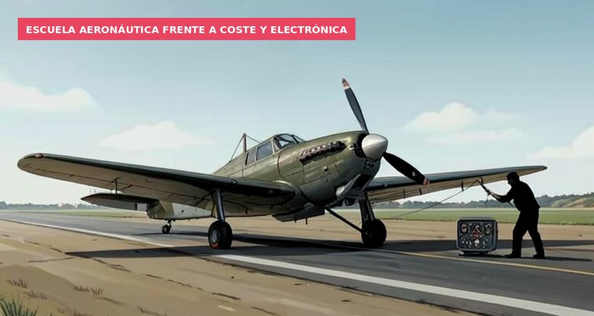 Escuela aeronáutica frente a coste y electrónica