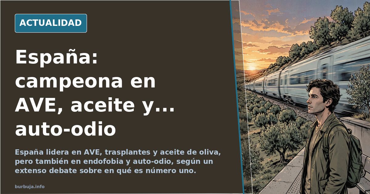 Spain: AVE, transplants and olive oil leader, but also self-hatred